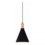 Lustră neagră/natural cu abajur din metal ø 25 cm Melbourne – it's about RoMi