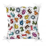 Pernă pentru scaun cu amestec de bumbac Minimalist Cushion Covers Crazy Numbers, 40 x 40 cm