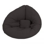 Fotoliu de relaxare pentru copii gri închis Mini Nido - Karup Design