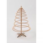 Brad de Crăciun decorativ din lemn Spira Mini, înălțime 42 cm