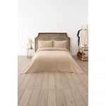 Cuvertură bej 200x220 cm Waffle – Mijolnir