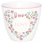 Cană din porțelan Green Gate Columbine Love, 300 ml