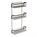 Raft de baie cu trei nivele Metaltex Origin, negru