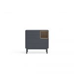 Comodă joasă de culoare gri închis 90x90 cm Corvo - Teulat