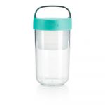Recipient cu capac turcoaz pentru supă Lékué To Go, 600 ml
