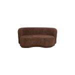 Canapea maro închis cu tapițerie din stofă bouclé 175 cm Amelie – Light & Living