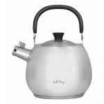 Ceainic din oțel inoxidabil argintiu cu piston Vialli Design Bolla, 2,5 l