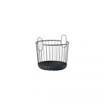 Coș de depozitare din metal Zone Inu, ø 40,6 cm, negru