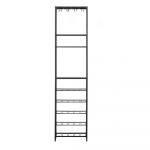 Dulap vinotecă negru din metal număr sticle 25, 45x185 cm Reese – WOOOD