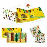 Set poveste cu autocolante detașabile/mobile Djeco Forest Sticker Story