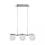 Lustră argintie cu abajur din sticlă 12x53 cm Ramon – Candellux Lighting
