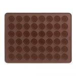 Tavă din silicon pentru copt macarons Lékué, maro