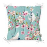 Pernă pentru scaun Minimalist Cushion Covers Flowers and Bird, 40 x 40 cm