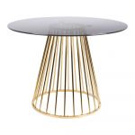 Masă de dining rotundă cu blat din sticlă ø 104 cm Floris – White Label