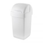 Coș de gunoi Addis Roll Top, 22,5 x 23 x 42,5 cm, alb