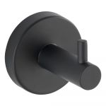 Cârlig negru mat de montat pe perete din oțel inoxidabil Bosio – Wenko
