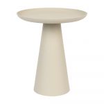 Măsuță auxiliară din aluminiu White Label Ringar, ø 39,5 cm, bej