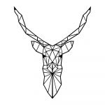 Decorațiune din metal pentru perete Deer, 60 x 50 cm