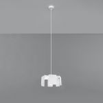 Lustră albă cu abajur din metal ø 24 cm Rossario – Nice Lamps