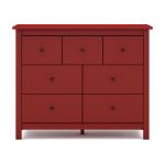 Comodă roșie joasă din lemn de pin 110x80 cm Misti – Marckeric