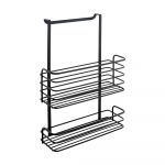 Raft metalic suspendat pentru bucătărie Metaltex Galileo Lava Double, negru