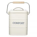 Recipient pentru deșeuri compostabile alb 3 l Living Nostalgia – Kitchen Craft