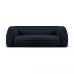 Canapea albastru-închis cu tapițerie din catifea 225 cm Lando – Micadoni Home