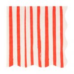 Șervețele 16 buc. din hârtie Red Stripe – Meri Meri