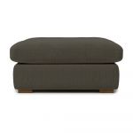 Taburet din catifea reiată gri închis Comfy – Scandic