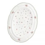 Tavă din porțelan Brandani Nonna Rosa, alb