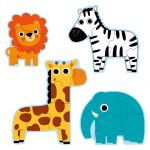 Set 4 puzzle-uri pentru copii Djeco Mini Jungle