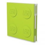 Caiet cu pix cu gel LEGO®, 15,9 x 15,9 cm, verde deschis