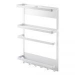 Suport magnetic YAMAZAKI Tower Magnetic Side Rack, mare, alb