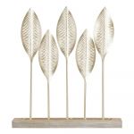 Statuetă decorativă Mauro Ferretti Shot Leaf, auriu