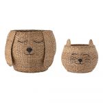 Coșuri de jucării pentru copii 2 buc. din răchită ø 46x43 cm Milus – Bloomingville Mini