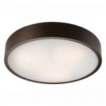 Plafonieră maro închis cu abajur din sticlă ø 47 cm Eveline – LAMKUR