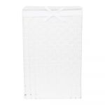 Coș de rufe cu capac Compactor Laundry Linen, înălțime 60 cm, alb