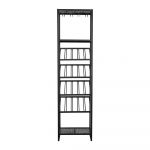 Dulap vinotecă neagră număr sticle 20, 48x180 cm Cantor - Zuiver