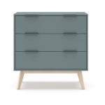 Comodă joasă verde cenușiu 80x83 cm Pisco – Marckeric