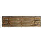Tăblie de pat neagră/în culoare naturală din lemn masiv de pin 240x62 cm Nidra – Marckeric