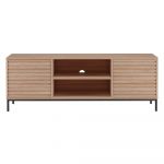 Masă TV în culoare naturală cu aspect de lemn de stejar 140x50 cm Celine - Støraa