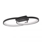 Plafonieră neagră-albă LED 30x57 cm Malaga – Trio