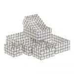 Coșuri din material textil pentru baie alb-gri în set de 7 buc. - Casa Selección