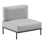 Modul de canapea de grădină gri deschis (de mijloc) Salve – Sit Sit