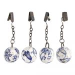 Set 4 greutăți din ceramică cu cleme pentru șervețele / documente Esschert Design Garden