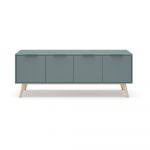 Comodă TV verde cenușiu 140x53 cm Pisco – Marckeric