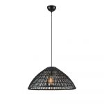 Lustră negru-mat cu abajur din bambus ø 58 cm Capello – Markslöjd