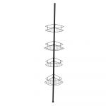 Raft telescopic de colț pentru cabina de duș Wenko Dolcedo, 23 x 31 cm, negru