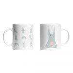 Set 2 căni din ceramică Butter Kings Love Yoga, 330 ml