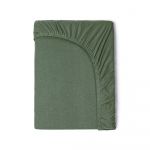 Cearșaf elastic din bumbac pentru copii Good Morning, 60 x 120 cm, verde